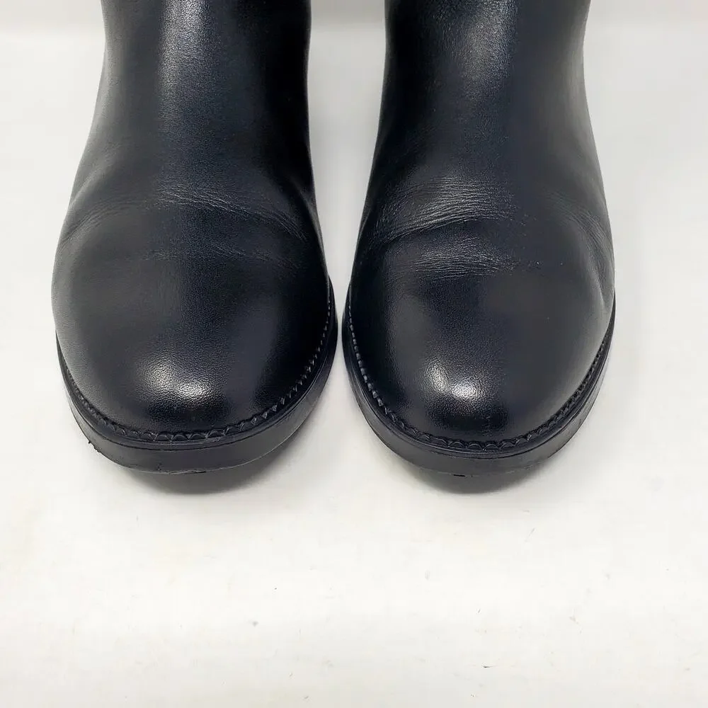 Tory Burch Caitlin Riding Stretch Tall Boot Leather Suede Black 33139 Size 6.5